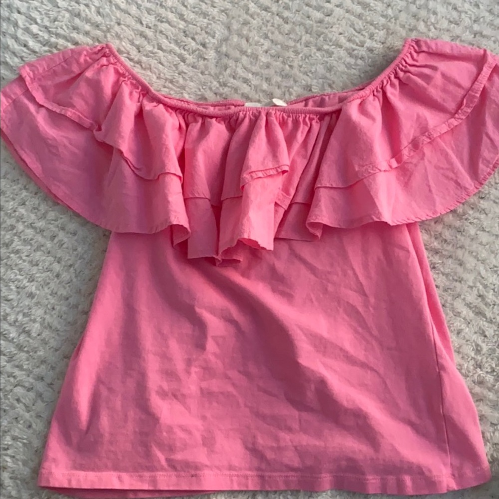 H&M OFF THE SHOULDER SHIRT